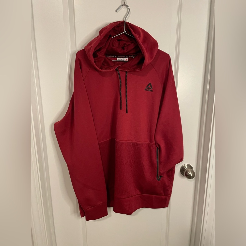 Reebok Crimson Hoodie with Black Accents